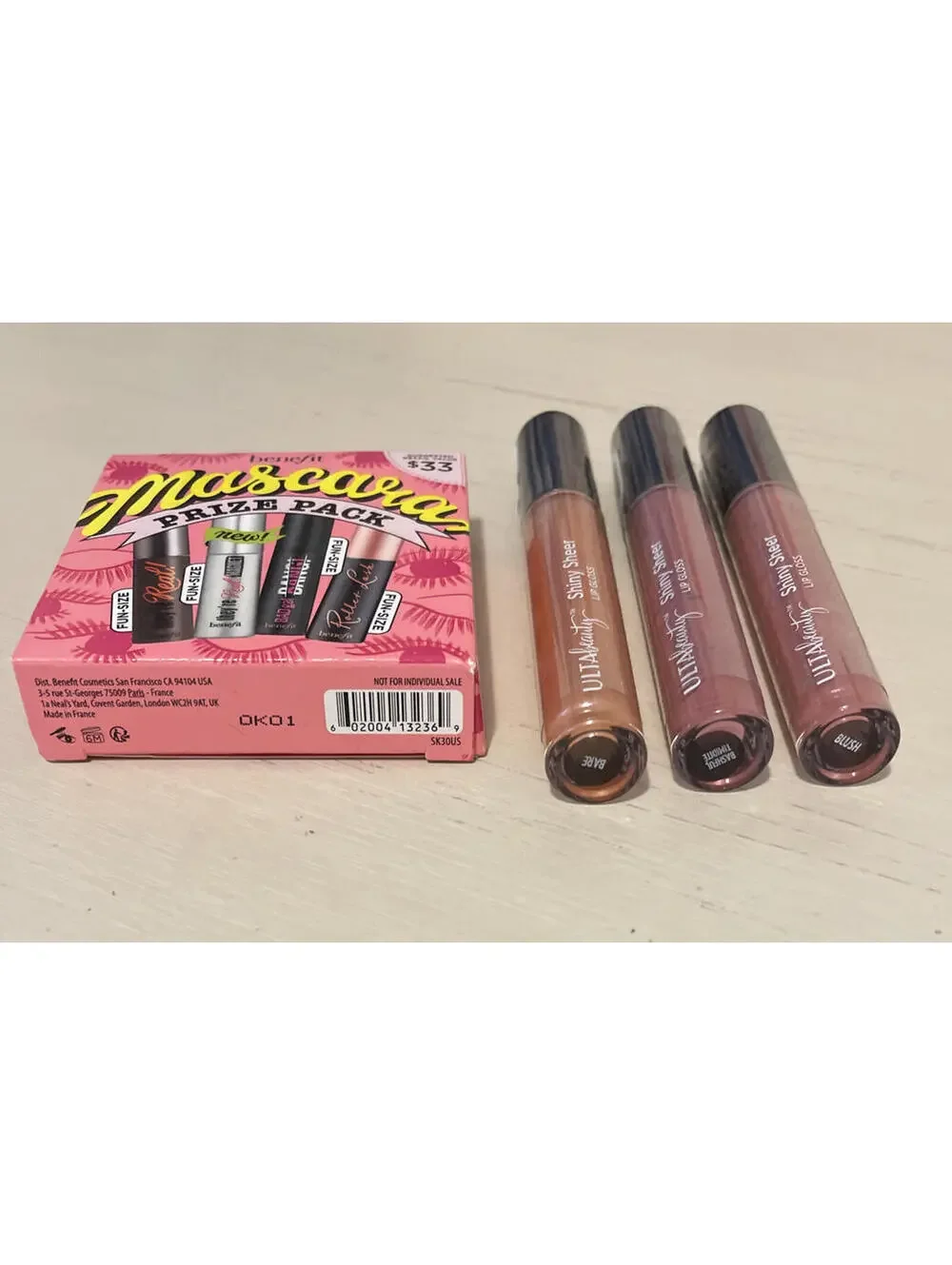 Benefit Womens Mascara Prize Pack 4 Mascaras and 3 Full Size Ulta Glosses!! A827